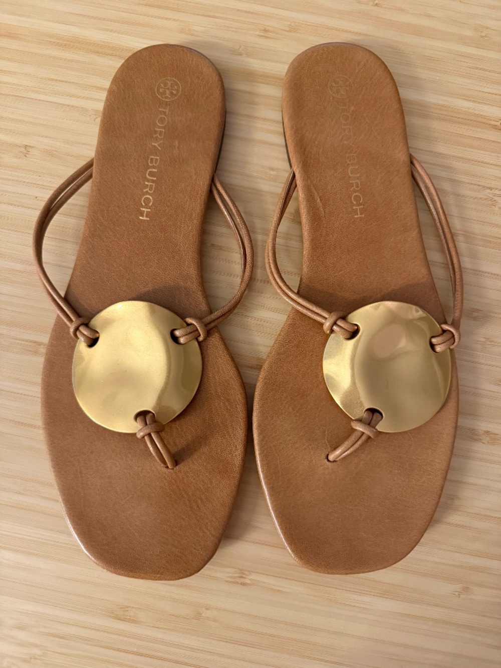 Tory Burch Patos Disk Leather Sandals